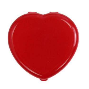 Imagem de Caixinha Acrílica Coração Vermelho 7cm Para Festas Com 40 Unidades - R