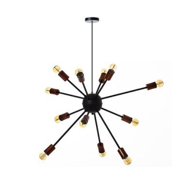 Imagem de Lustre Moderno Sputnik Luxo P/ 12 Lampadas Sala Mesa Jantar - IDEALLUM
