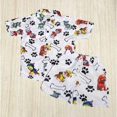 Imagem de Conjunto Menino Mauricinho Temático Patrulha Canina Branco - EDYNHOKID