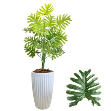 Imagem de Arranjo Planta Bananinha Artificial Completo Vaso Cone - Flor Imp
