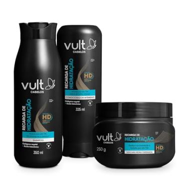 Imagem de Vult Combo Recarga de Hidratação: Shampoo 350ml + Condicionador 325ml + Máscara Capilar 250g