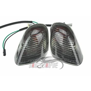 Imagem de Compatível com Kawasaki 1993-2001 ZZ-R1100/Ninja ZX-11; ZX1100 Ninja ZX-11; Idicador de luz de pisca-pisca traseira (seta + lâmpadas, lentes de fumaça)