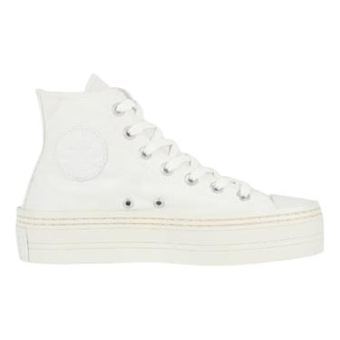 Imagem de Tênis Converse All Star Plataforma Hi | Cano Médio, Casual, Dia a dia, Moda, Original. (Bege Monochrome, BR, Adulto, Numérico, 35)