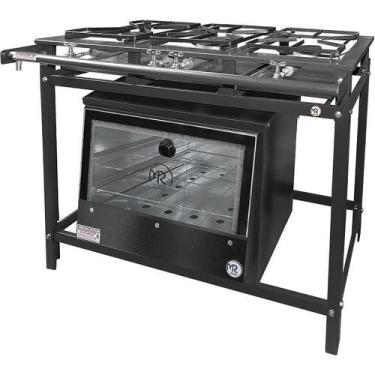 Imagem de Fogão Industrial Com Forno 3 Bocas Alta Pressão P5 Mr Fogões - MR FOGO