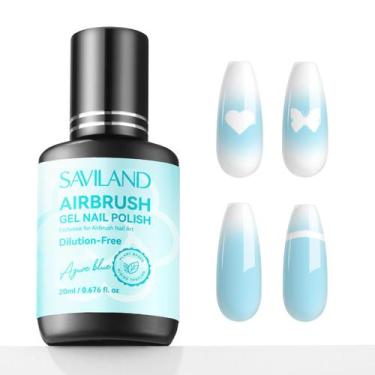 Imagem de Verniz de unhas em gel SAVILAND Plus Airbrush Azure Blue 20mL