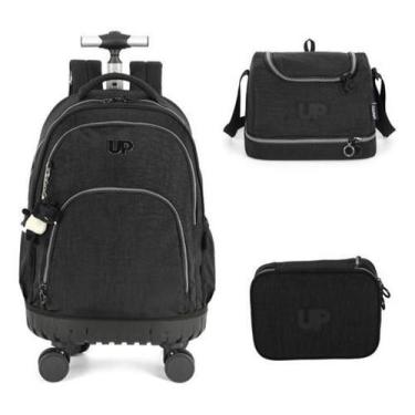 Imagem de Kit Mochila Com Rodinhas Duplas 360 Crinkle Tactel Up4You - Luxcel