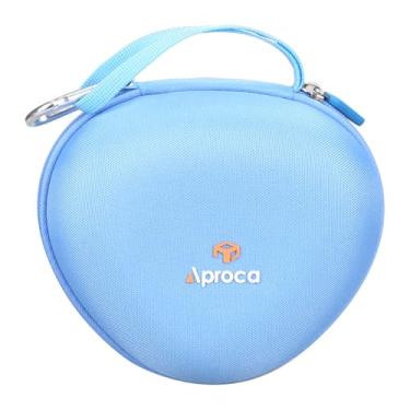 Imagem de Aproca Capa de fone de ouvido infantil compatível com iClever BTH12 / HS19 / BTH26 fones de ouvido Bluetooth infantis, bolsa rígida de armazenamento - azul celeste (apenas capa)