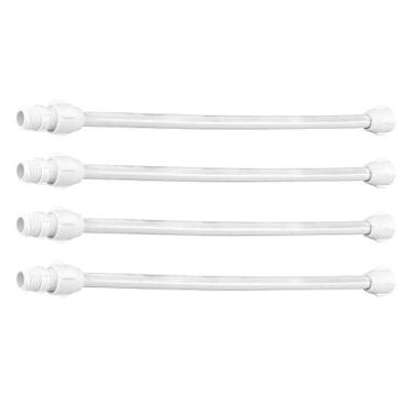 Imagem de Kit 4 Mangueira Engate Flexível 40cm 1/2 Pia Privada C Niple - MANLUPL