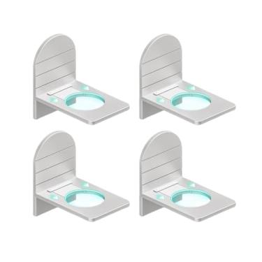 Imagem de Gancho para porta de chuveiro de banheiro em aço inoxidável em formato de S, suporte para porta de vidro, acessórios para toalheiro de chuveiro, B, branco, 4 peças