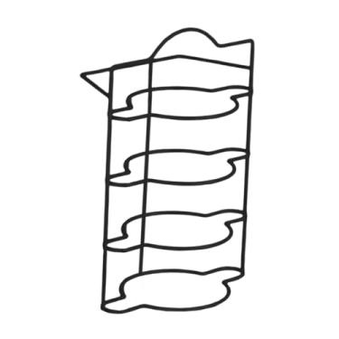 Imagem de IEUDNS Prateleiras expansíveis para, escorredor de pratos para preparação de pratos, organizador versátil para mesa de cozinha e economia de espaço, Preto 4 Camadas