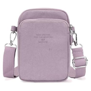 Imagem de JANKS Pequena bolsa transversal feminina mini bolsa de celular bolsa de viagem bolsa carteira bolsas ajustáveis sobre a alça de ombro, 03 Roxo