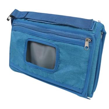 Imagem de predolo Acessório para troca de fraldas dobrável leve com bolso para lenços umedecidos presente removível fácil de limpar tapete de troca cinza, Azul