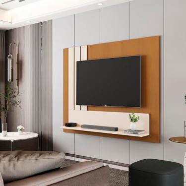 Imagem de Painel Para Tv Supenso Com Prateleira 40 Polegadas Sala Moderno 5119 (Nature/Perola)