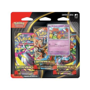 Imagem de Pokémon TCG MegaEvolução Kit 3 Pacotes Booster - 19 Cartas