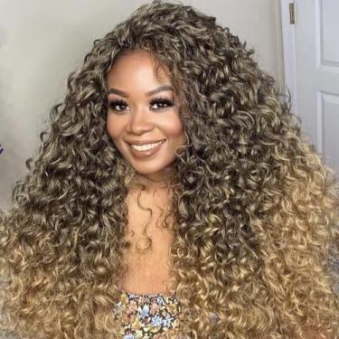 Imagem de Cabelo de crochê YXCHERISHAIR GoGo Curl Water Wave Ombre Blonde