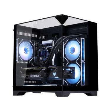 Imagem de Gabinete Gamer K-Mex Aquário Visão Infinita Mini Tower Vidro Temperado USB 3.2 S/ Fan - Preto