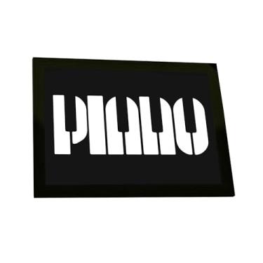 Imagem de Quadro Decorativo A4 Piano Minimalista Preto Branco Poster