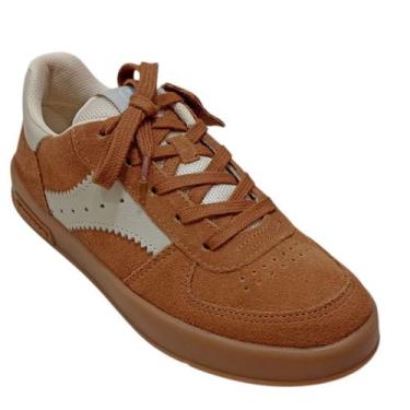 Imagem de Tênis Bottero Couro Camurça Solado Flexivel e Antiderapante, 36, Marro