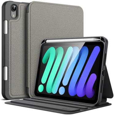 Imagem de JETech Capa para iPad Mini (A17 Pro, 2024 Modelo, 7ª) / Mini 6 (2021 Modelo, 6ª) com Porta-Pencil, Case Protetora Slim Folio com Suporte para Tablet, Ativação/Repouso Automático (Cinza Espacial)