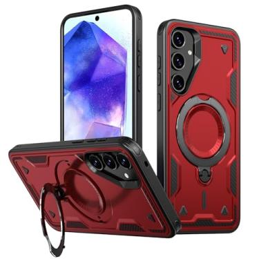 Imagem de SORAKA Capa para Samsung Galaxy A55 5G com suporte,compatível com MagSafe,Capa Galaxy A35 5G com chapa de ferro Capa resistente que absorve choques Proteção contra quedas de nível militar