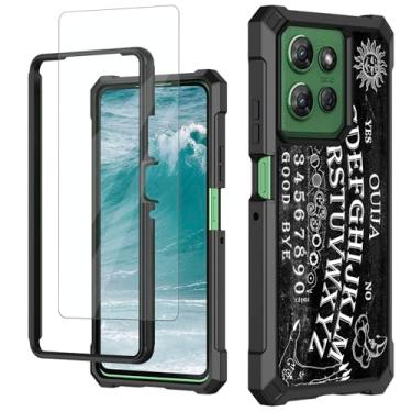 Imagem de GYSYSQSH Capa para celular Motorola Moto G Power 5G 2025 com protetor de tela de vidro temperado camada dupla TPU rígido PC resistente à prova de choque capa protetora para Moto G Power 5G 2025, Ouija