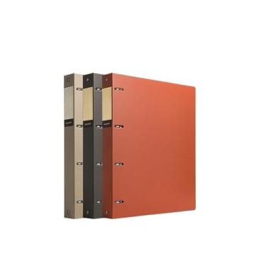 Imagem de Pastas Pasta de arquivo A4 perfurada com folhas soltas, pasta PP quatro furos e organizador informações, livreto 3 peças