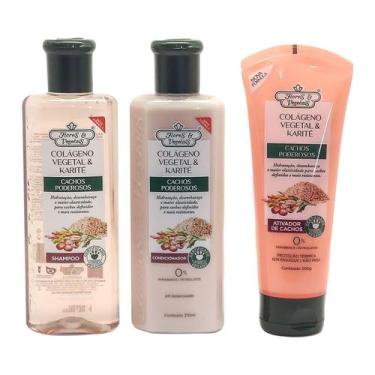 Imagem de Shampoo + Condicionador + Ativador Flores e Vegetais Cachos Poderosos 