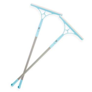 Imagem de Kit 2 Vassoura Mágica Silicone Rodo Mop Limpeza Piso Vidro Multiuso Ex