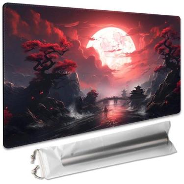 Imagem de Playmat SIXTORE MTG Blood Moon Secrets 35x60 cm com bolsa de armazenam