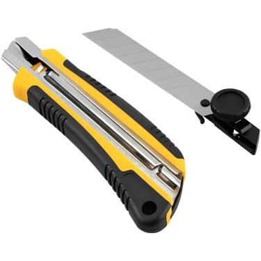 Imagem de Estilete Largo de Plástico 18mm ES180 + 3 Lâminas - 35.99.180.002 - VONDER