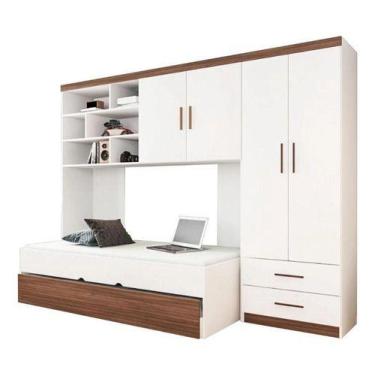 Imagem de Guarda-roupa Phoenix Juvenil Chiara Branco 4 Portas. - Phoenix Baby, B