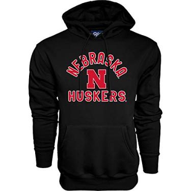 Imagem de NCAA Nebraska Cornhuskers moletom masculino com capuz e cor secundária, Nebraska Cornhuskers preto, GG