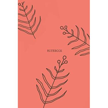Imagem de Notebook: lined Journal- leaves Design - Large (6 x 9 inches) - 101 Pages –Pink Coral: Composition Book Perfect bound, Soft Cover – Minimal Vintage style
