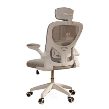 Imagem de Cadeira de escritório ergonômica cadeira de escritório cadeira de mesa de encosto alto com encosto de cabeça executivo, roda de nylon e apoios de braço ajustáveis, cadeira de trabalho de malha