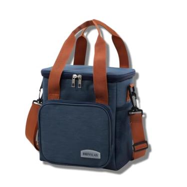 Imagem de Bolsa Térmica Marmita, com Alça Ajustável, Isolamento, Design Moderno, para Trabalho, Academia e Viagem (Azul)