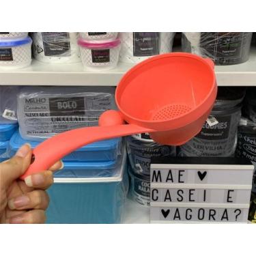 Imagem de Mini Escorredor Coral Tupperware - Utensílio de Cozinha Laranja