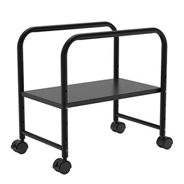 Imagem de Suporte para CPU, suporte de torre de PC, resistente, polia inferior, suporte de chassi, suporte de 4 segmentos, altura ajustável