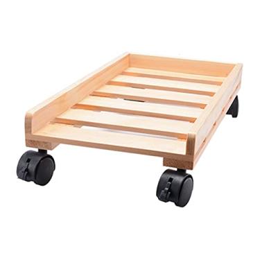 Imagem de Suporte para PC, rack de armazenamento simples, suporte para CPU com base de resfriamento, torre de mesa móvel, suporte para PC com rodas giratórias de bloqueio e suporte de bisel de três lados