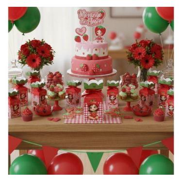 Imagem de 10 Caixinhas Morango do Amor Lembrancinha Festa Infantil - Kibunitnho,