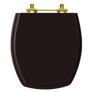 Imagem de Tampa de Vaso Laqueado Thema Preto para bacia Incepa com Ferragem Dour