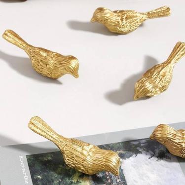 Imagem de Maçanetas de armário douradas em forma de pássaro, DAPANIY, liga de zi
