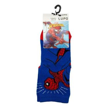 Imagem de Meia lupo personagem cano curto ref:2445 menino, Azul, Vermelho, 24/9