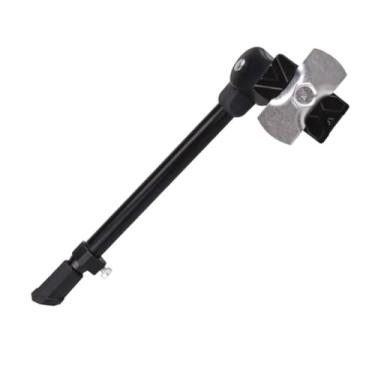 Imagem de Suporte de bicicleta, rack de estacionamento ajustável para bicicleta de estrada suporte lateral suporte de pé peças de ciclismo suporte de bicicleta de montanha (preto)