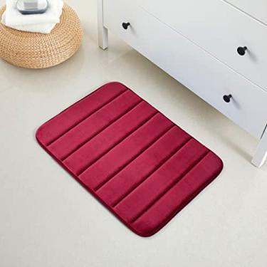 Imagem de Tapete de banho de espuma viscoelástica, absorvente super macio, antiderrapante, 51 x 81 cm, tapete de banho de secagem rápida, tapete lavável na máquina para banheira e chuveiro, acessórios de