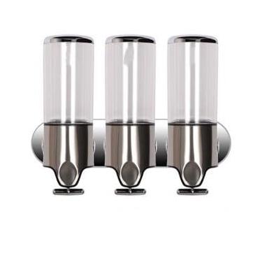 Imagem de De Parede Dispensador, de Sabonete Líquido, 24.1×12.2×10cm, Parede Prateado com Garrafa Transparene, 500ml(1 Grarrafa)