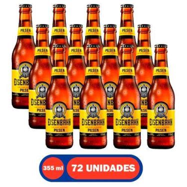 Imagem de Cerveja Eisenbahn Pilsen Puro Malte Long Neck 355ml com 72 unidades