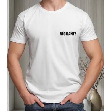 Imagem de Camiseta Camisa Adulto Feminina Masculina Algodão Uniforme Vigilante V