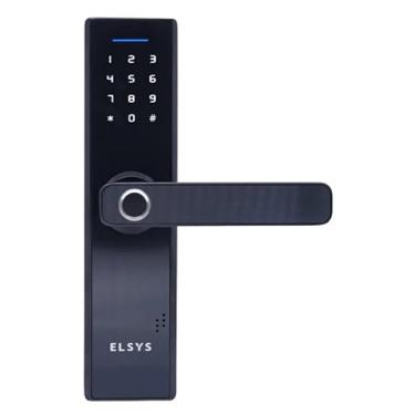 Imagem de Fechadura Digital de Embutir com Biometria,2000B, Preta - Abertura via Biometria e Senha Numérica