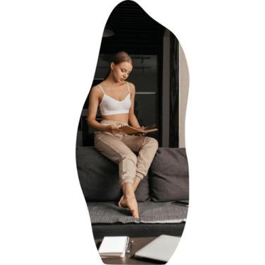 Imagem de Espelho Grande Decorativo para Quarto Sala Closet 150X60 Orgânico Luxo