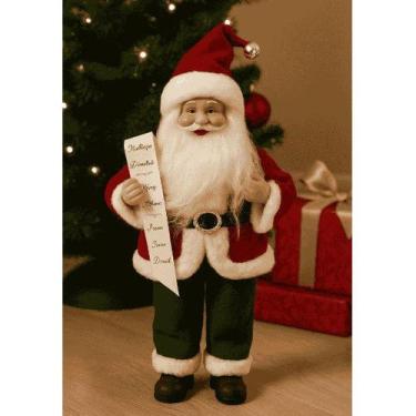 Imagem de Papai Noel 30cm Vermelho Natal Decoração Luxo Sofisticado Mesa Arvore 
